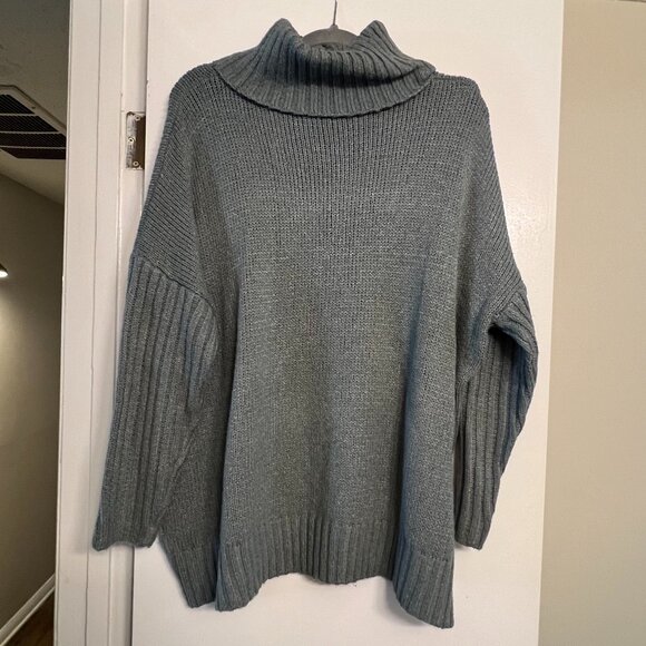 SHEIN Frenchy High Neck Batwing Sleeve Sweater - Picture 3 of 4